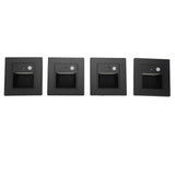 4pcs Motion Sensor Steps Intelligent Induction Embeddded Installation Bedroom Sensor Night V1294-YM0901-3114240038611