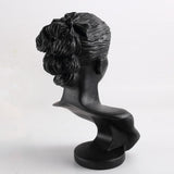 Black Resin Mannequin Lady Figure Display Necklace Earrings Jewelry Display Rack V1366-AZ2-W-27624
