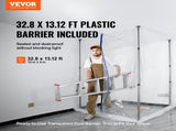 Dust Barrier Poles, 10 Ft Barrier Poles, Dust Barrier System with 4 Telescoping Poles, Magnetic V952-FCPZYCY410FTSUBC3V0