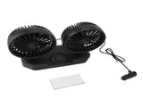 Dual Head Car Cooler Powerful Cooling Ultra Silent USB 360 Degree Rotation Air Circulation V1294-YM0901-3113240173511