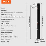 Outdoor Solar Heated Shower, 35L Poolside Shower Kit with Shower Head and Foot Shower Tap, Double V952-TYNLYQHSPVCLT705AV0