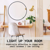 2 Set Wall Mirror Round Aluminum Frame Bathroom 70cm BLACK V274-FT-BM-ALUR-BK70-X2