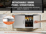 BBQ Access Door, 915x610 mm Double Outdoor Kitchen Door, Stainless Steel Flush Mount Door, Wall V952-SMMBSCJMYS36WMLACV0