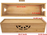 Cable Management Box,Cord Organizer Box,Bamboo Box for fit Desk Computer USB Behind TV Home Hall V1259-DP01-A-5727