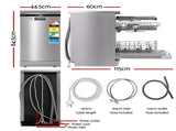 Devanti 10 Place Settings Freestanding Dishwasher Silver BDW-10-FS36E-SS