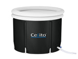 Weisshorn Portable Ice Bath Tub 75X75CM Inflatable Folding Bathtub Spa Massage ICE-TUB-75X75-BK