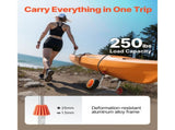 Kayak Cart, 113.4 kg Load Capacity, Canoe Cart Dolly with 19.1 cm Solid Rubber Tires & Kickstand, V952-CZSPHTTC8INC8AUKV001V0