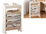 Classroom Bookshelf Multilayer with Universal Wheel Book Storage Shelving for Living Room V1294-YM0512-3117220266611