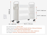 Rolling Library Book Cart, 150 kg Capacity, 77 x 38 x 122 cm Library Cart, Single Sided V-Shaped V952-VXTSGTCBS330I2HAK001V0