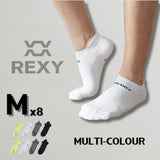 8X Rexy Seamless Sport Sneakers Socks Medium Non-Slip Heel Tab MULTI COLOUR V274-GM-RXSPSK-M8-MUT