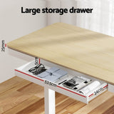 Artiss Standing Desk Motorised Electric Dual Motor Draw 120CM Oak HASD-B-S08-NW