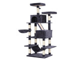i.Pet Cat Tree Tower 206cm Large Scratching Post Furniture Scratcher House Grey PET-CAT-L206-GR