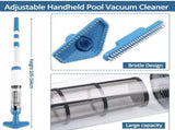 Cordless Adjustable Handheld Pool Vacuum Cleaner with Telescopic Pole and Interchangeable Brush V1341-ZY-2RG2XXE5-BLUE