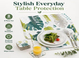 8pcs Monstera MDF Placemats Coasters Heat Resistant V1181-CV0287-CV0288-NEW
