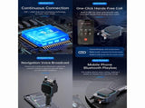 Retractable Car Charger 96W with Bluetooth Car Adapter, 4 in 1 Fast Charging, Radio Bluetooth 5.3 FM V1366-AZ2-W-21785