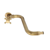 S Spout Antique Wall Mounted Single Cold Anti Freeze Copper Bathroom Basin Kitchen Sink V1294-YM0901-3112230060611