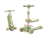 BoPeep Foldable Kids Scooter Flip-able Seat Green KD1137-GN