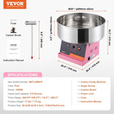 VEVOR Electric Cotton Candy Machine, 1000W Candy Floss Maker, Commercial Cotton Candy Machine with V952-TSMHTJFSWGXMAL5CBV3