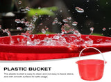 Portable Red Cleaning Bucket - Multi-Purpose Container for Bathroom, Tub, Toilet, and Household Use V1370-AZ4-19879