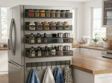 CARLA HOME 5 Pack Magnetic Spice Rack for Fridge Kitchen with Hook Bar LSB-36504