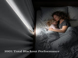 2 Pack 100% Blackout Curtains for Bedroom, Thermal Insulated Grommet Drapes for Light and Heat V1189-LC-AMZ-00224