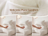 Giselle Bedding Reading Pillow with Detachable Neck Roll & Armrests Sit Up Pillow for Bed Back PILLOW-READ-VEL-BG