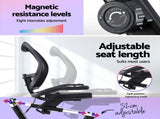 Everfit Recumbent Exercise Bike Magnetic Cycling Mesh Chair 120kg Loading EB-F-RB-03-BK