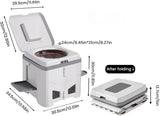 Portable Travel Toilet with Integrated Dual Storage Wings & Odor-Proof Lid Ergonomic Reusable V888-ELOSUNG52094