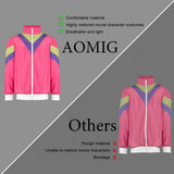 80s Fashion Height Shell Jacket Costume, 80s Fancy Dress Men Women with Headband Bracelet, 1980s V1237-ZY-203-2163