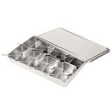 8 Grids Stainless Steel Seasoning Box Condiment Storage Containers Seasoning Jar Kitchen Utensils V1294-YM0901-3118200093811