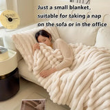Luxurious faux rabbit fur blanket - feels like stroking a cat, with a pure V1105-YAMT-03