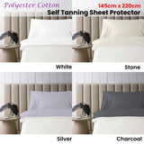 Accessorize Self Tanning Polyester Cotton Sheet Protector 145cm x 220cm Stone V442-HIN-SHEETPROTECTOR-POLYCOTTON-STONE-RE