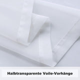 1 Pair Water Resistant Sheer Eyelet Curtains for Outdoor, 132x274 cm, White V1188-MS-325-0464