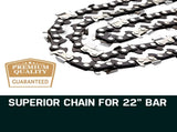 2 x 22 Baumr-AG Chainsaw Chain Bar Replacement 0.325 0.058 86DL V219-CHNCHABMRA22D