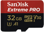 SANDISK 32GB SanDisk Extreme Pro microSDHC SQXCG V30 U3 C10 A1 UHS-1 100MB/s R 90MB/s W 4x6 SD V177-L-FMS-MSDEXTREMEP-032G