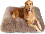 Fluffy Dog Crate Bed for Extra Large Dogs, Plush Faux Fur Pad, Calming Anti Anxiety XL Bed for V1107-136-31300-CML1