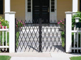 Double Folding Security Gate, Lockable Scissor Gate with 360 degree Swivel Casters, Outdoor V952-GZSZDAQM63395RNRL001V0