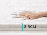 Khaki 60*90cm Luxury 3.5cm Shag Bath Mat Silver Ion Antibacterial Technology Quick Dry Non-Slip V888-ELOSUNG46447