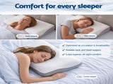 ROOMSENSE Reversible Dual-Sided Memory Foam Pillow, Ice-Cooling & Warm Fabric Sides, 55D Ultra-High XFKF-PL-1168R-WHX2