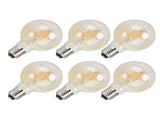6 Pcs LED Filament Bulbs Dimmable 4W E27 Medium Base Vintage Warm Light Golden Bulb for Home V1294-YM0718-3119210199911