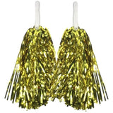 Yellow Metallic Cheerleading Pom Poms – Set of 12 with Easy-Grip Handles Australia Day V563-18200_07_12X