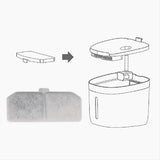 Water Fountain Pet Fountain Replacement Activated Carbon Automatic Water Fountain V1369-AZ3-W-15460