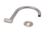 Brushed Nickel Round Gooseneck Arm Faucet Water Outlet Wall Mount Bathtub Spout V1233-SP913BS