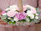2pcs Flower Girl Basket Wedding Flower Baskets Metal Baskets Home Decor V1294-YM0706-230831HL01-1