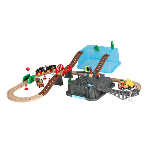 Bopeep Toy Train Set Track DIY Wooden KD1112-55