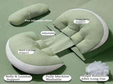 Maternity Belly & Back Support Pillow, Dual-Sided Support Fits Pregnancy Curves, Adjustable Design V1385-YFZ-ZM-003
