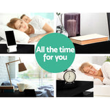 Artiss Bedside Table LED 3 Drawers - COLEY Black FURNI-O-LED-BS-3D-BK