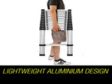 Bullet 3.8m Telescopic Aluminium Ladder Alloy Extension Extendable Steps Multi Portable V219-LDRTELBULA38S
