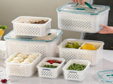 Refrigerator Fresh Keeping Box Food Storage Container with Leak Proof Lock Cover - Multi Layer V1366-AZ2-W-11989
