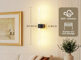 Black Battery Operated Wall Sconce Set of 2, Rechargeable Wireless Wall Lights with Remote and V1171-CB-BOM001617